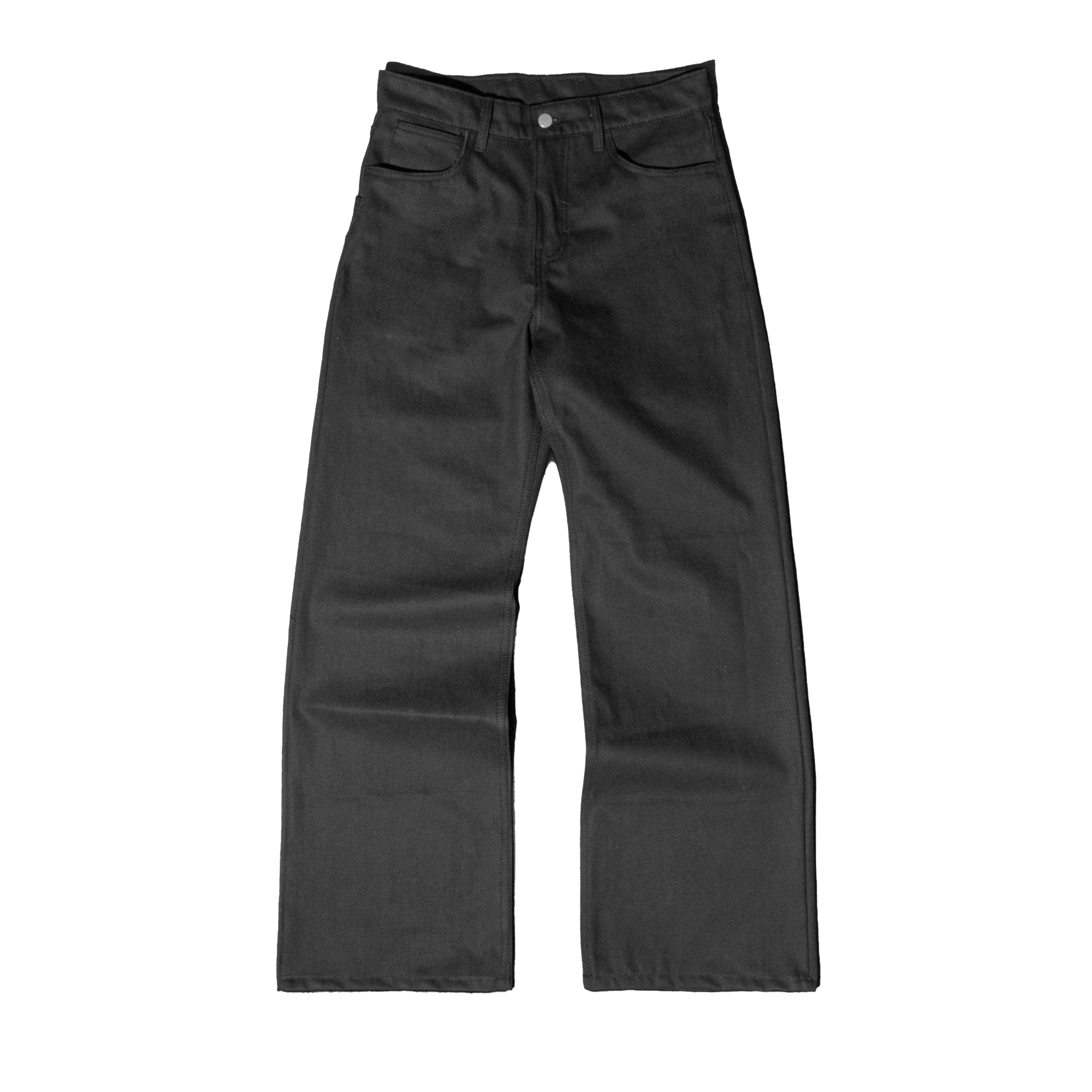 JOVO CUT BLACK RAW DENIM JEANS