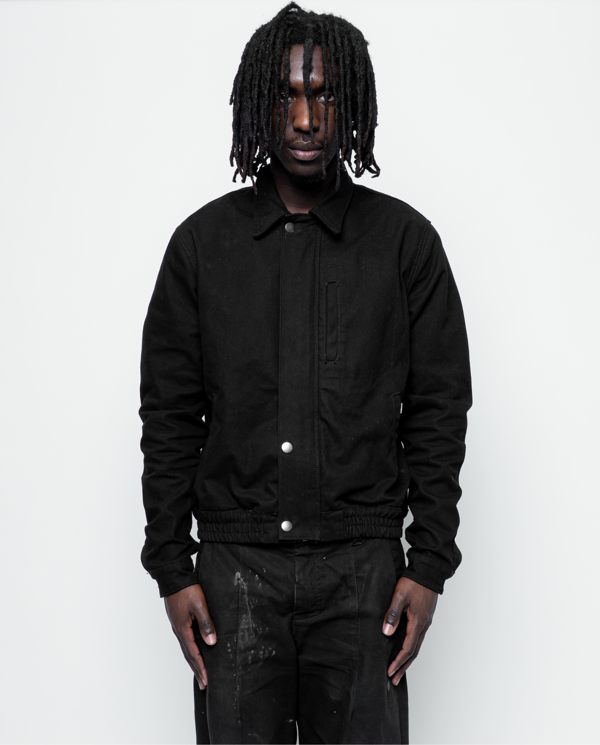 ON BODY PHOTO OF PAVEL WORK JACKET