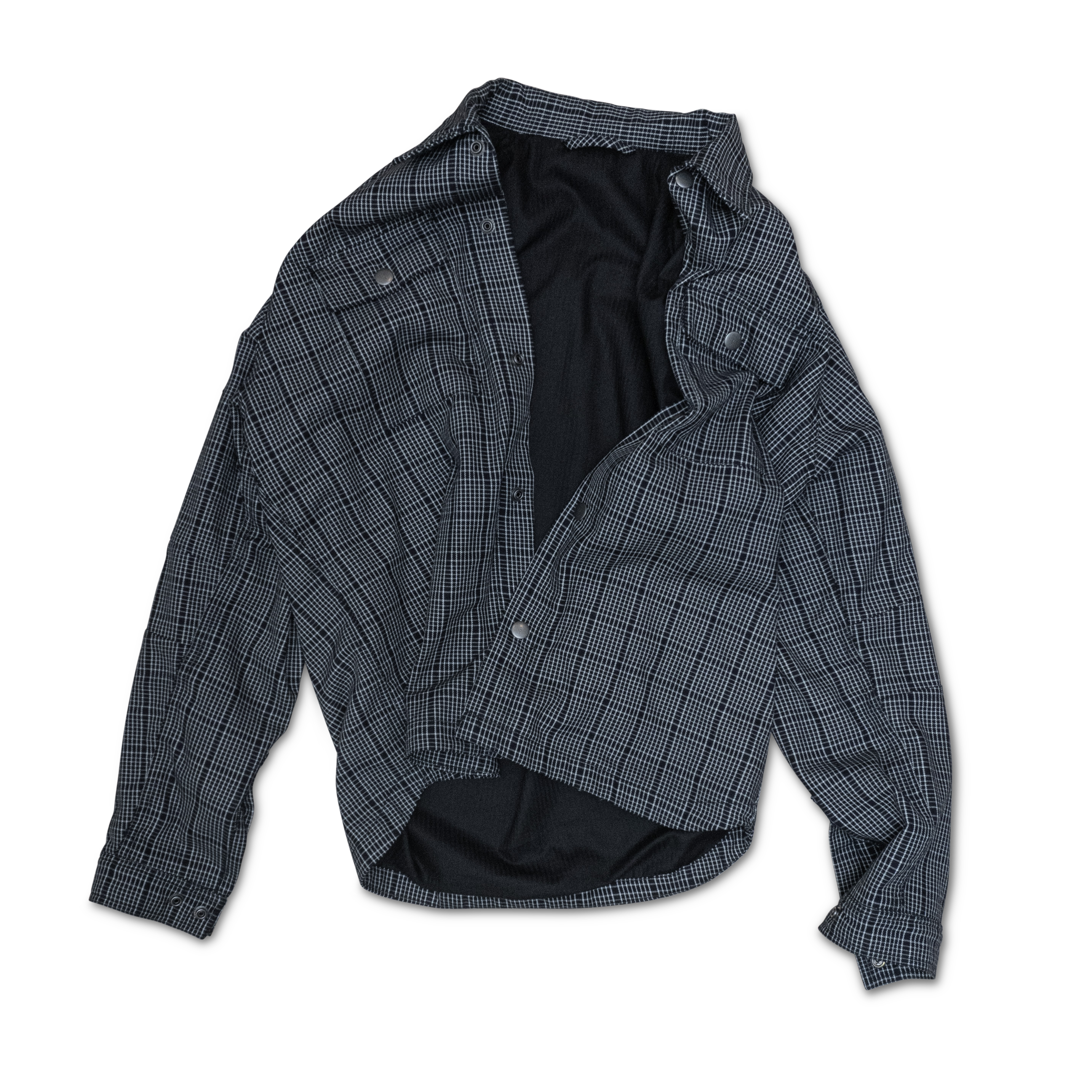 REX "GRIDDED" COTTON TWILL OVERSHIRT