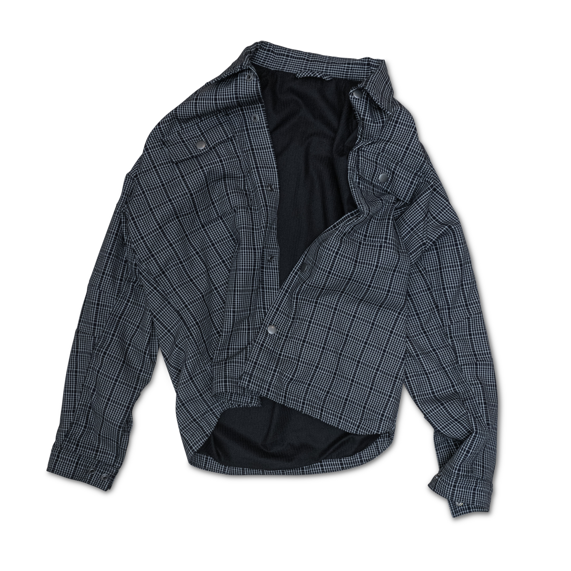 REX "GRIDDED" COTTON TWILL OVERSHIRT