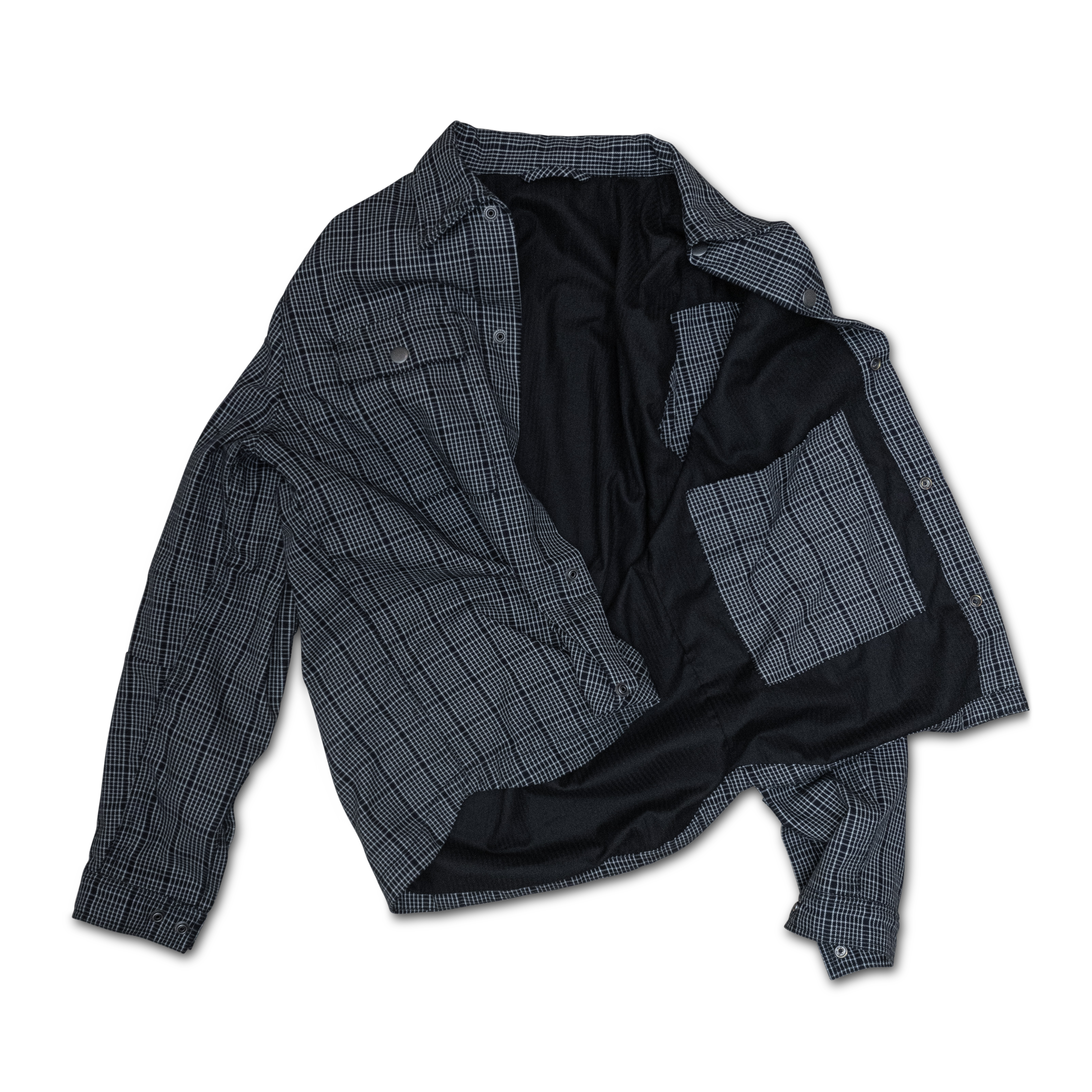 REX "GRIDDED" COTTON TWILL OVERSHIRT