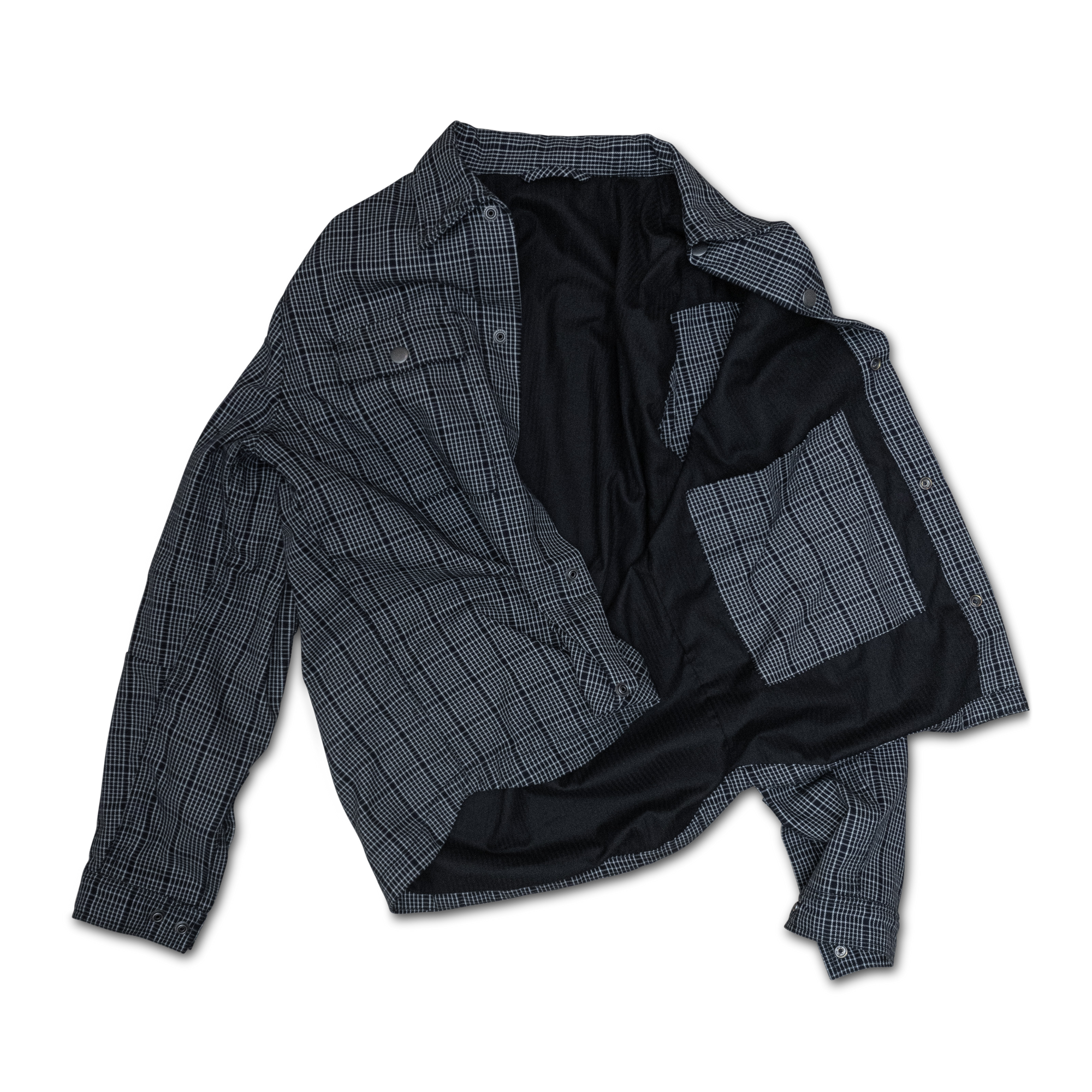 REX "GRIDDED" COTTON TWILL OVERSHIRT