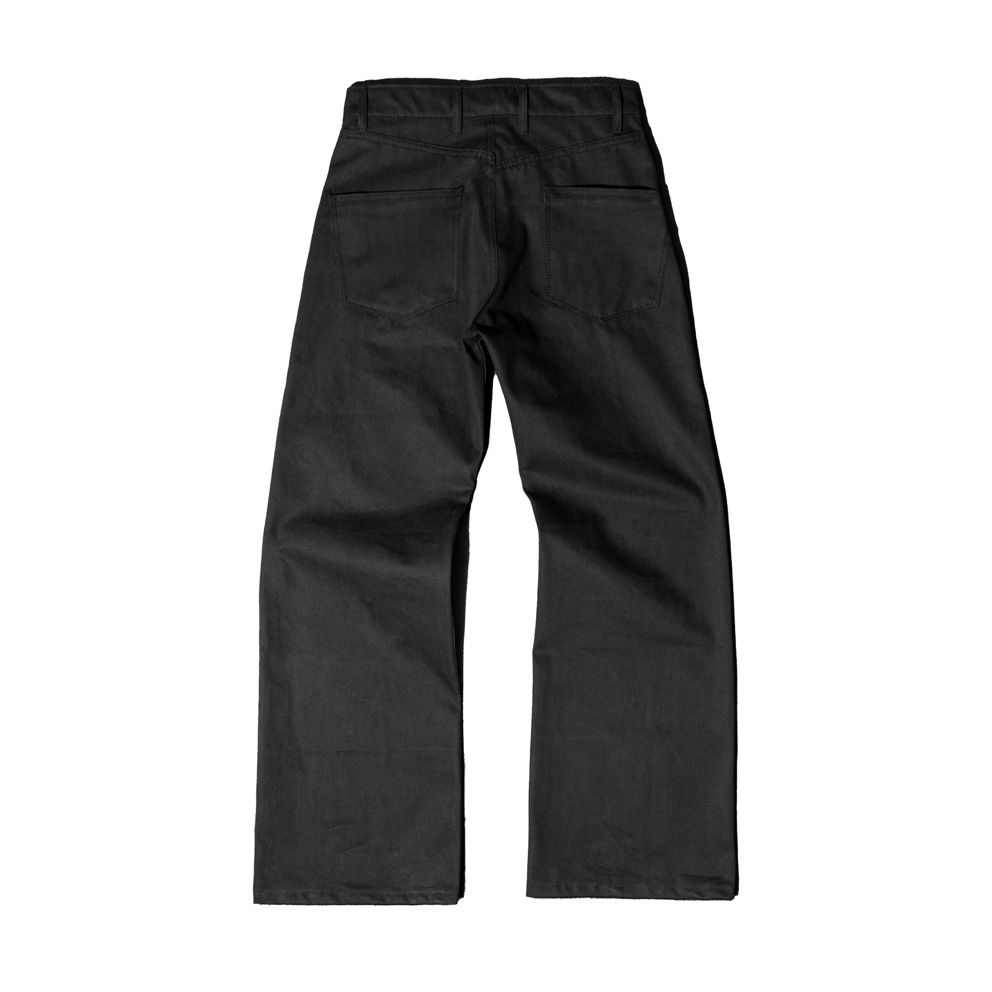 JOVO CUT BLACK RAW DENIM JEANS