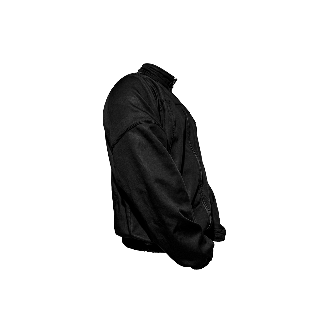 REYEB track jacket detail — full zip, dropped shoulder — NICKO / Nicholas Aguas