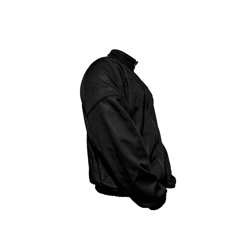 REYEB track jacket detail — full zip, dropped shoulder — NICKO / Nicholas Aguas